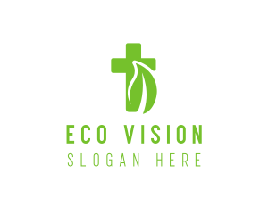 Organic Eco Cross logo design