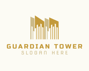 Golden Building Property logo design