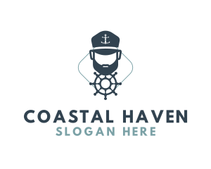 Captain Ship Wheel logo design