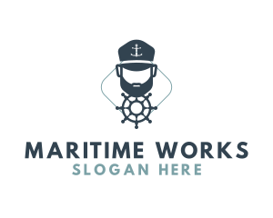 Captain Ship Wheel logo design