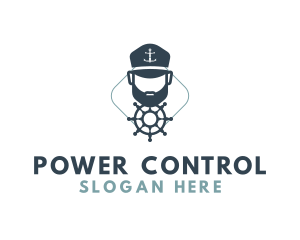 Control - Captain Ship Wheel logo design