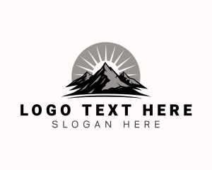 Volcano - Mountain Alpine Travel logo design