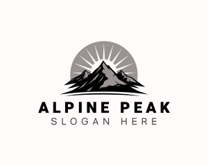Alpine - Mountain Alpine Travel logo design