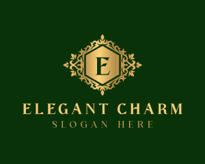 Elegant Hexagon Ornament logo design