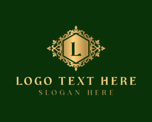 Vip - Elegant Hexagon Ornament logo design