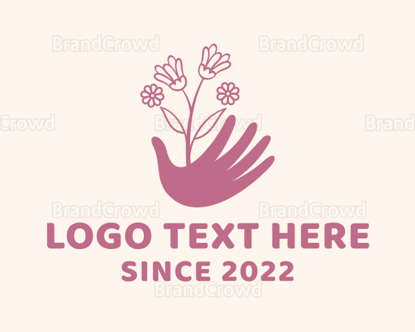 Botanical Flower Hand Logo