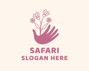 Botanical Flower Hand Logo