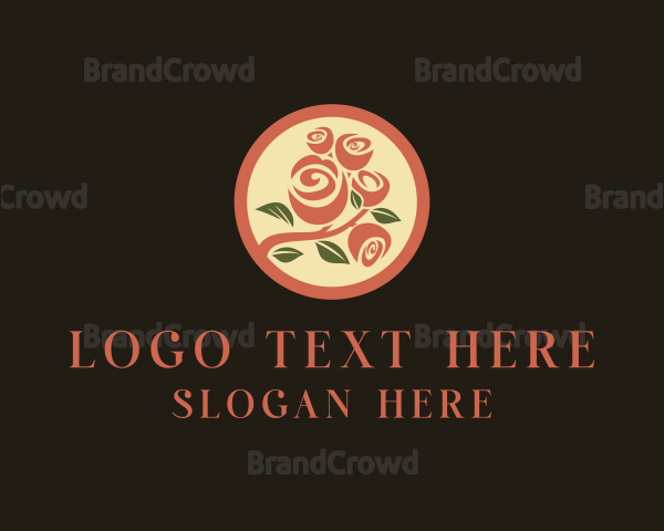 Rose Flower Bouquet Logo