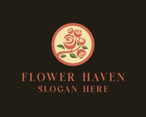 Rose Flower Bouquet logo design