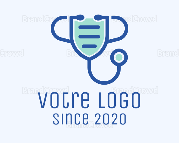 Medical Face Mask Stethoscope Logo