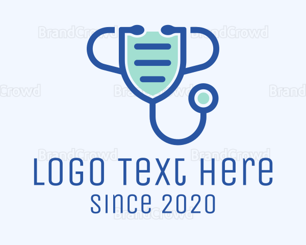 Medical Face Mask Stethoscope Logo