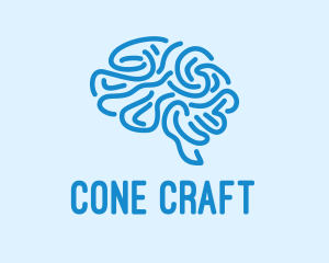 Blue Brain Mind logo design