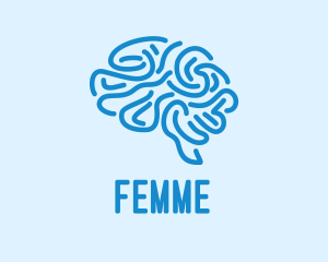 Blue Brain Mind logo design