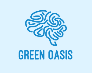 Blue Brain Mind logo design