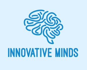 Genius - Blue Brain Mind logo design