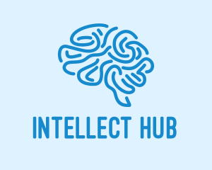 Knowledge - Blue Brain Mind logo design