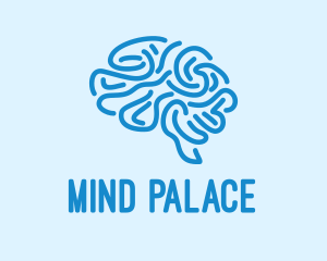 Memory - Blue Brain Mind logo design