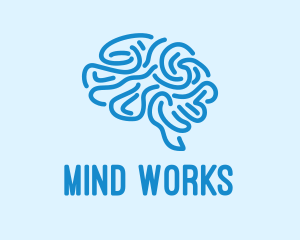 Mind - Blue Brain Mind logo design