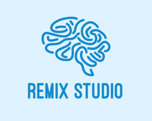 Blue Brain Mind logo design