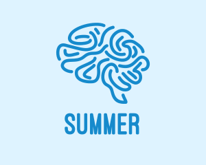 Blue Brain Mind logo design