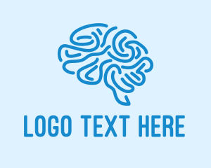Smart - Blue Brain Mind logo design