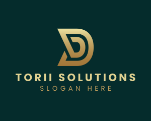 Elegant Business Letter D logo design