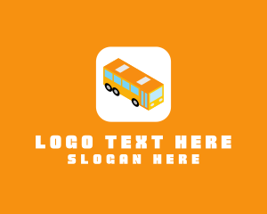 Isometric - Bus Transport App logo design