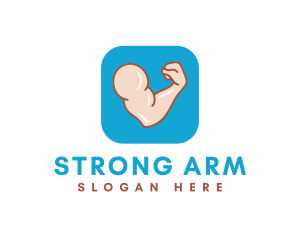 Arm - Strong Muscle Fitness logo design