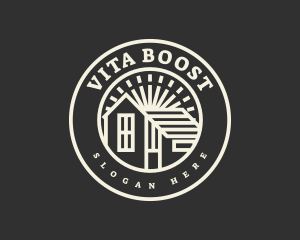 Minimalist Roofing Badge Logo