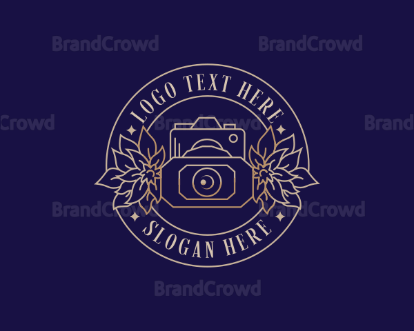 Floral Camera Videographer Logo