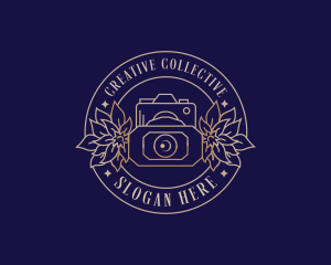 Floral Camera Videographer logo design