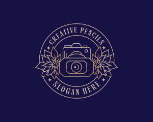 Floral Camera Videographer logo design