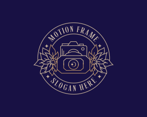 Footage - Floral Camera Videographer logo design