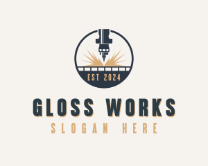 Industrial CNC Laser logo design