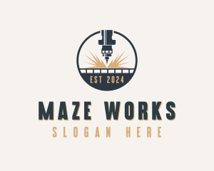 Industrial CNC Laser logo design