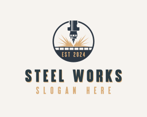 Industrial CNC Laser logo design