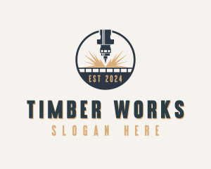 Industrial CNC Laser logo design