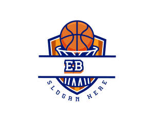 Ball - Basketball Shield Varsity logo design