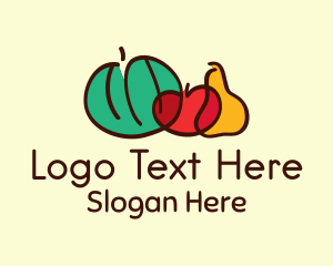 Multicolor Vegetable Doodle  Logo