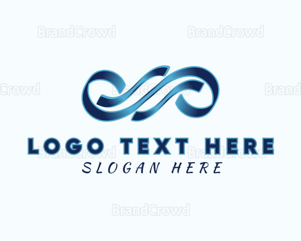 Gradient Ribbon Swirl Logo