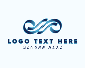 Shop - Gradient Ribbon Swirl logo design