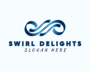 Gradient Ribbon Swirl logo design