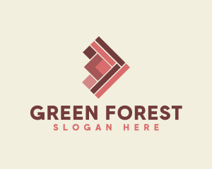 Geometric Wood Flooring logo design