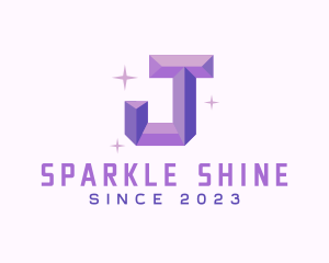 Twinkle - Shiny Gem Letter J logo design