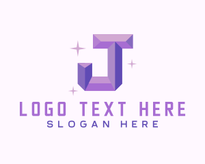 Shiny Gem Letter J Logo