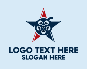 Hollywood - American Star Film logo design
