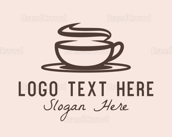 Steaming Hot Cappuccino Logo