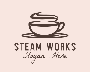  Steaming Hot Cappuccino logo design