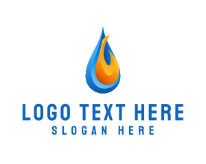 Oil Rig - Energy Burning Fuel logo design