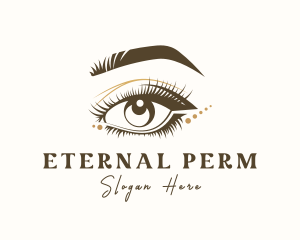 Perm - Beautiful Woman Eye logo design